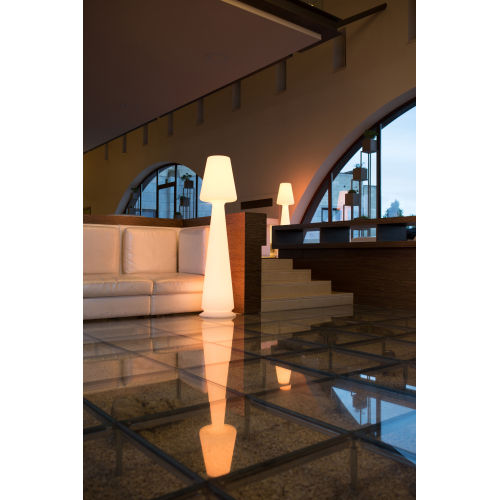 Lampadaire Chloé en résine RGB light avec télécommande Lampe LED Ø 39x165 cm pour mobilier d'intérieur et d'extérieur