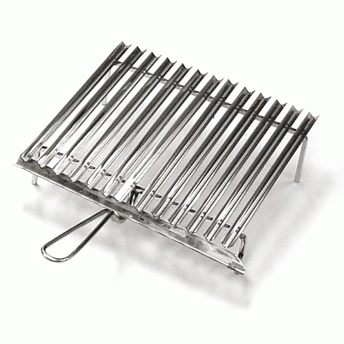 Stainless steel grate 47x33 cm with fat recovery for barbecue grill pin nic roasting