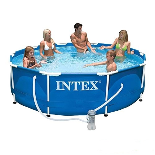 Intex 28202 piscina frame 305x76 cm rotonda con telaio pompa filtro e dvd di montaggio