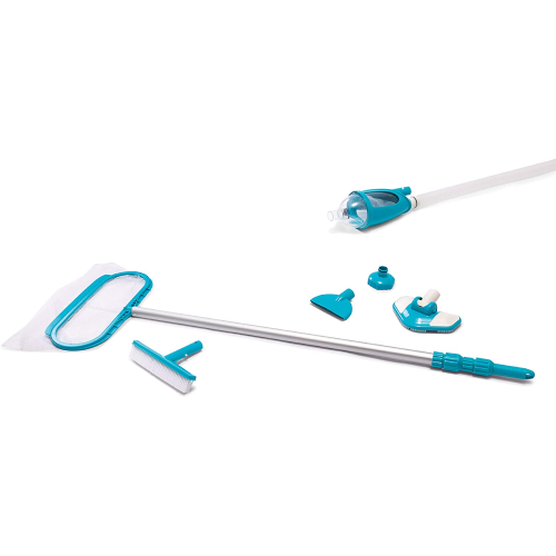 Intex 28003 Deluxe kit set d'accessoires pour le nettoyage des piscines avec aspirateur à filet et brosse