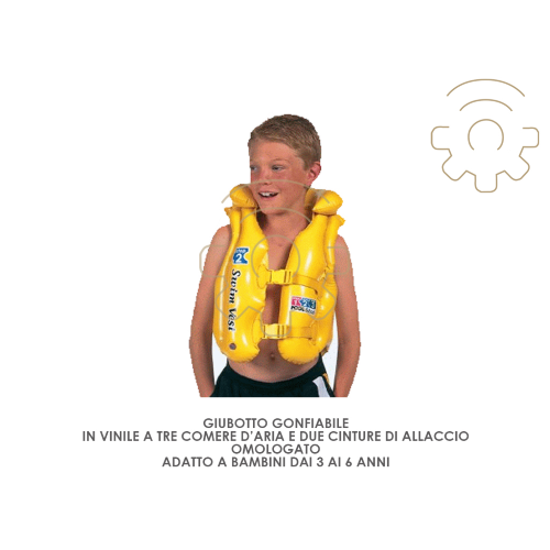 Intex 58660 giubbotto salvagente gonfiabile in vinile omologato per bambini mare piscina