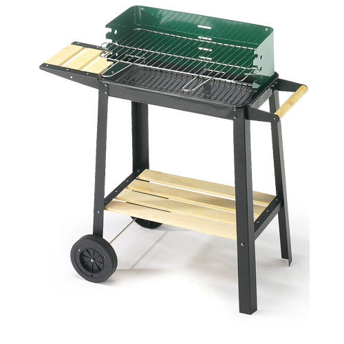 Ompagrill wood barbecue charcoal and charcoal 50-25 green / W fornacella bbq 50x25 cm