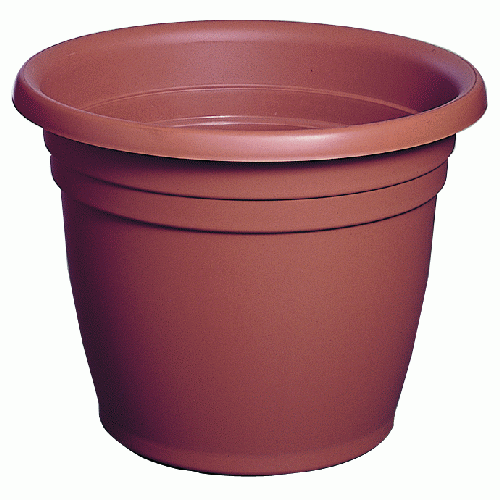 Ics vaso tondo in polipropilene cm Ø 26x21 h litri 6 senza sottovaso per fiori e piante