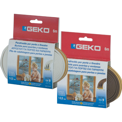 Geko 6 mt d&#39;exclusion de tirage dans le joint de porte de fenÃªtre adhÃ©sif en caoutchouc blanc