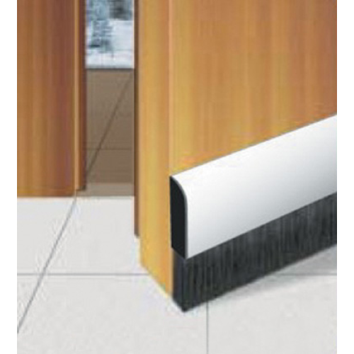 1 m under door draft excluder door guard in pvc white flexible brush