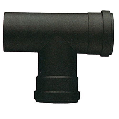 Raccord en T? 8 cm 80 mm acier raccord FFM PoÃªles Ã  granulÃ©s 1,2 mm porcelaine noire