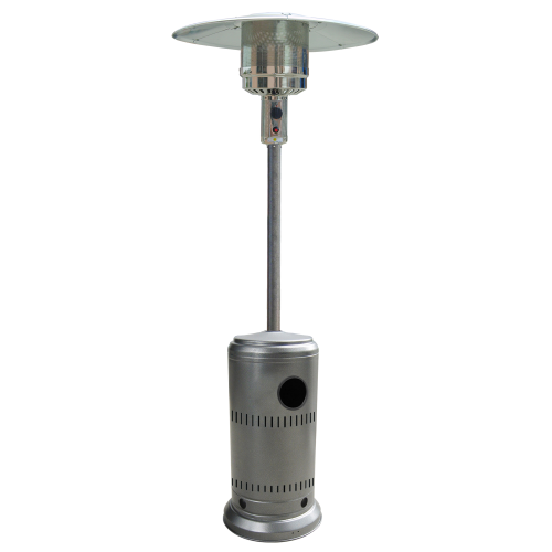 Patio infrared patio heater with 13 KW gray LPG gas operation for open structures for outdoor and indoor