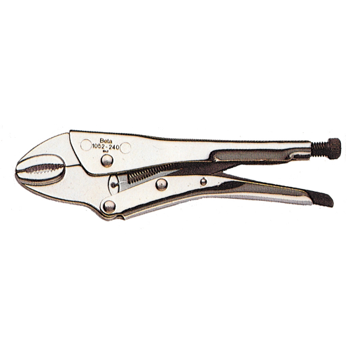 Beta 1052 self-locking adjustable toggle pliers with concave steel jaws