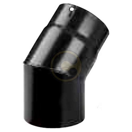elbow bend 45? ? 120 mm 12 cm in black steel for wood stove 1.2 mm porcelain