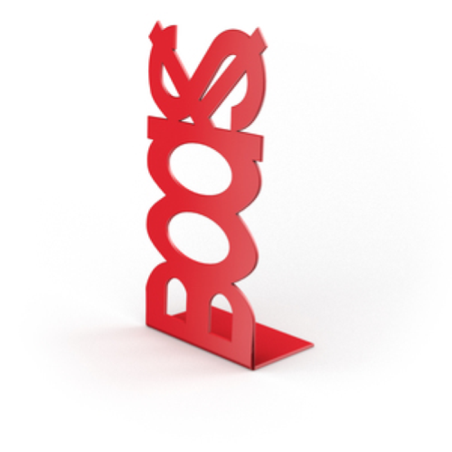 10 pcs steel bookend mod books red color