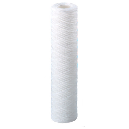 Cartuccia filtrante in filo avvolto con fibre in polipropilene 10" bianco