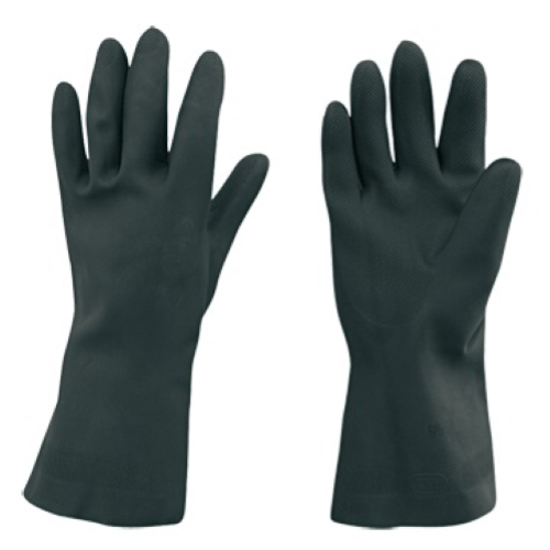 Ariete work gloves in neoprene size L black acid-resistant cotton interior