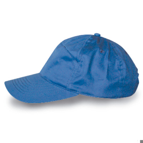 Berretto cappello di cotone con chiusura in velcro con visiera blu taglia unica