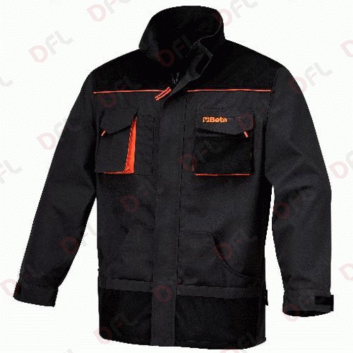 Beta giacca da lavoro in TC canvas 7909 tg L grigio arancio giubbino giubbotto