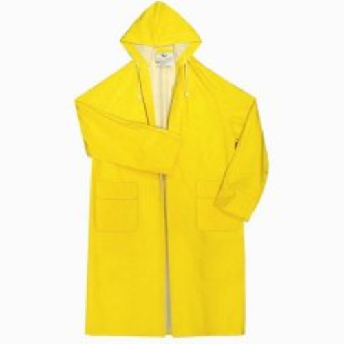 Cappotto impermeabile anipioggia antivento da lavoro con cappuccio tg L giallo