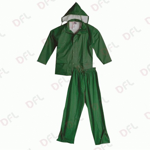 Completo giacca e pantalone impermeabile da lavoro antipioggia tg L verde