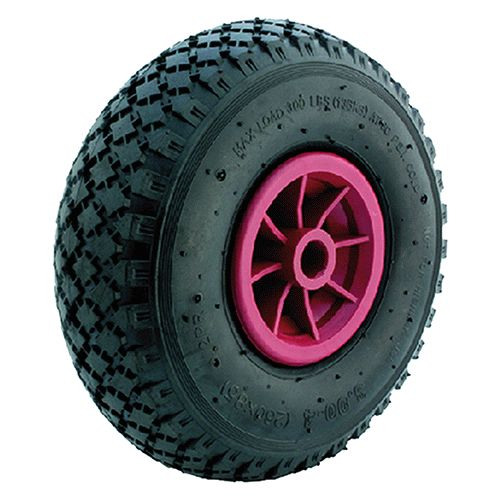Ruota pneumatica per carrelli mm.250 con disco in plastica antiurto