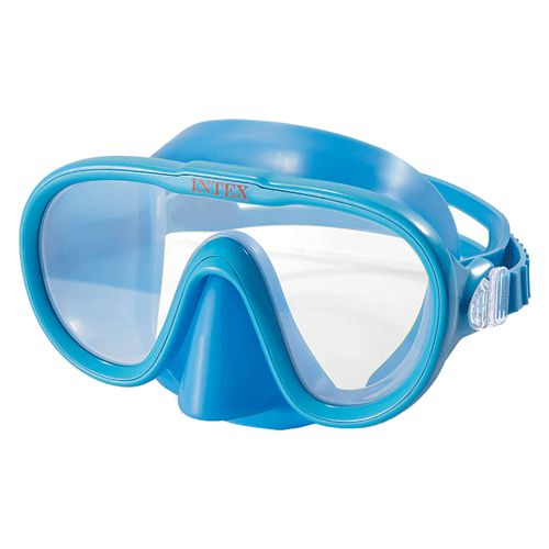 Intex 55916 1 pz Maschera Sea Scan bambini per immersioni latex free in PVC con fascia regolabile adatta per mare piscina lago