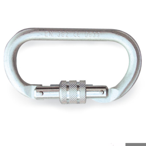 Oval carabiner with 12 cm ferrule safety equipment