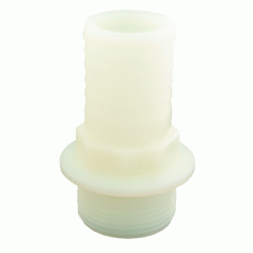 10 straight hose connector in nylon male thread 25mm rubber holder pump