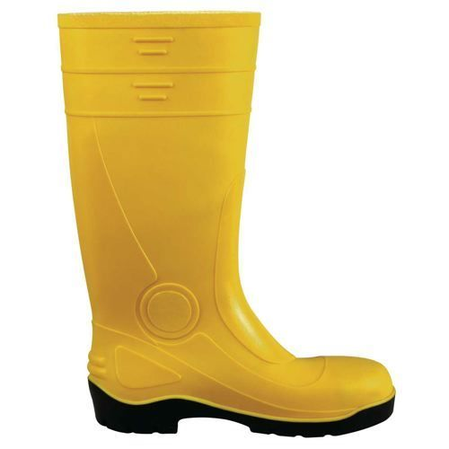Bota de seguridad laboral en pvc n 42 amarillo impermeable antideslizante