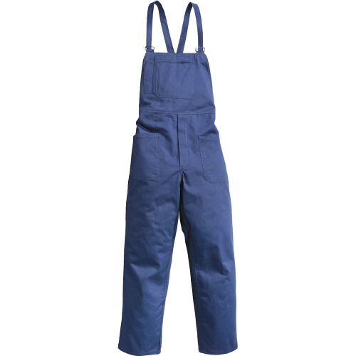 Cotton multi-pocket bib overalls with braces size 52 blue dungarees