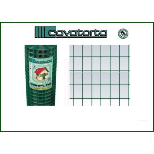 Electro-welded plasticized hexaplax net cavatorta cm h 100x25 m mesh 75x50 mm