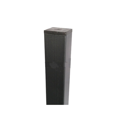 paletto quadro per cancellata acciaio zincato antracite 50x50 mm H 130 cm