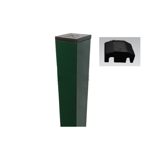 Vierkantpfosten fÃ¼r Tor aus plastifiziertem verzinktem Stahl 50x50 mm H 130 cm
