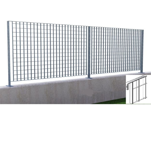 pannello grigliato per recinzione acciaio zincato cm h 120x2 mt sezione 25x2 mm