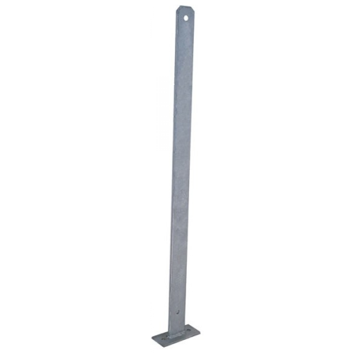 galvanized post for modular fence section 60x7 mm with plate h 125 cm