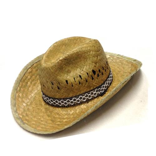 Natural straw hat mod cowboy sizes 56 58 60 made in Italy