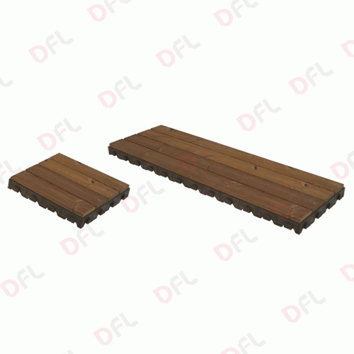 piastrella griglia in legno di pino 118x40xh5,8 cm per pavimento bar giardini