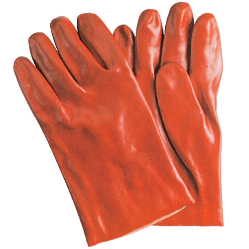gants de travail antiacides 35 cm en pvc, intÃ©rieur en coton rÃ©sistant aux acides