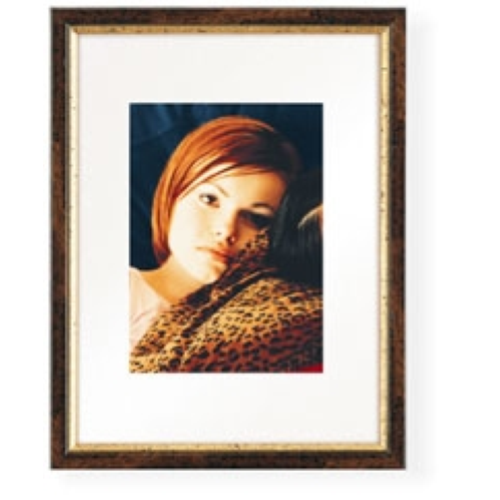 marco de imagen mod colbert en color nogal resina hilo de oro cm 40x50