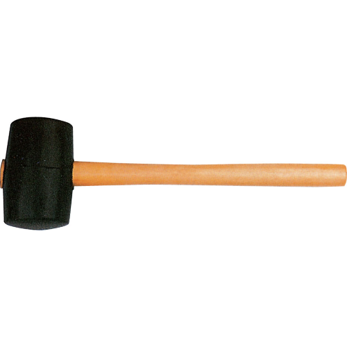 mazzuola con testa di gomma manico in legno verniciato Ø testa mm 55 mazzetta
