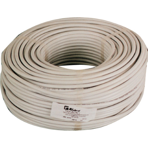 100 mt of three-pole electric cable section 3x1 mm white flexible rubber