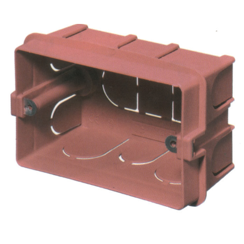 3 and 7-module rectangular flush-mounted box for systems masonry