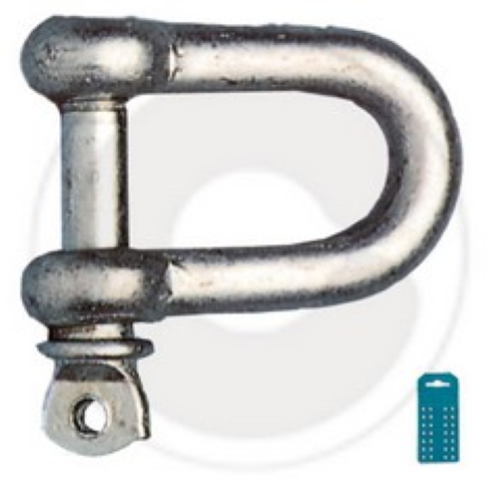 Abrazadera de gancho para grillete recta de acero galvanizado para cuerdas de cadena de 5/8 mm