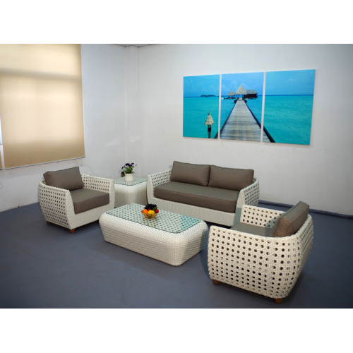 4 piezas de sala de estar mod Amalfi con cojines para piscina de jardÃ­n al aire libre