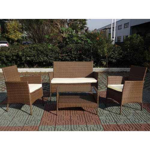 4 pcs lounge lounge mod Sandra with cushions for outdoor garden and pool