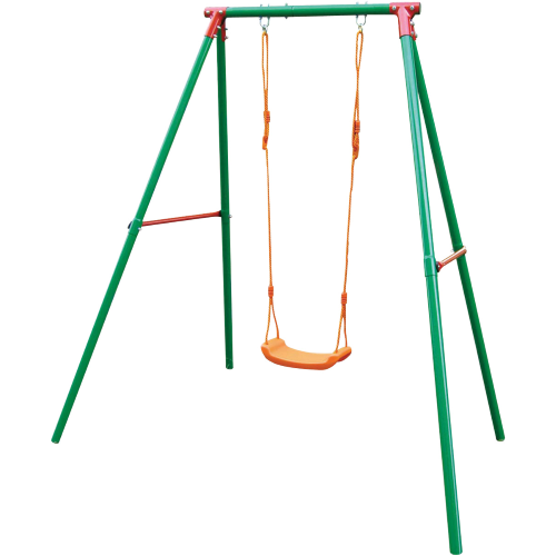 1-throw swing in painted steel for children 145x156x196h cm garden