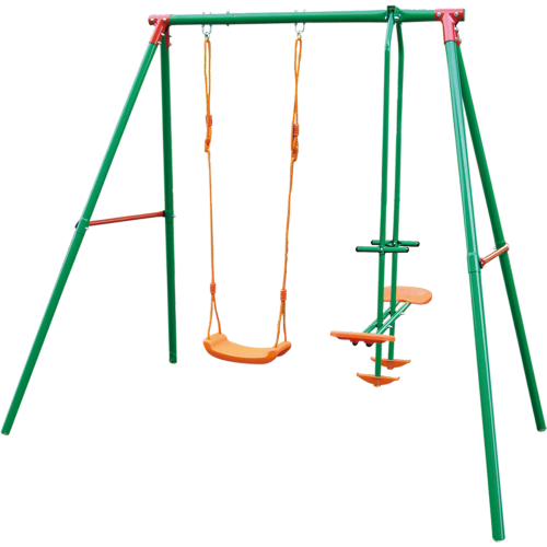 2-pitch swing in painted steel for children 156x206x196h garden