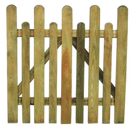 Cancello steccato Mary in legno di pino impregnato cm 100x100 cancelletto per giardino esterno