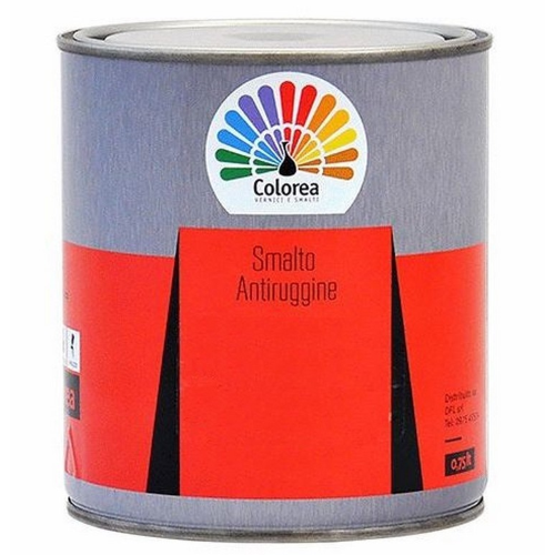 Colorea vernice smalto + antiruggine 0,750 lt per ferro e legno applicato sulla ruggine blocca il processo di corrosione