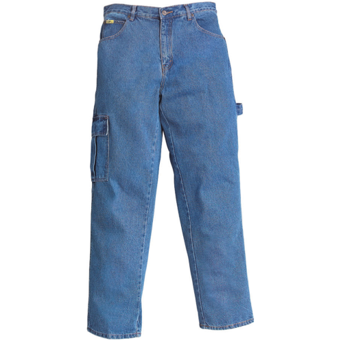 GB Jeans da lavoro multitasche 100% in cotone modello classico comodo con 5 tasche