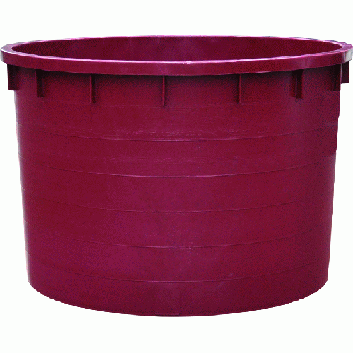 Tarrina de polietileno HD atóxico de 750 lt para orujo alimenticio Ø cm 122 x 82 h contenedor contenedor para mosto de uva