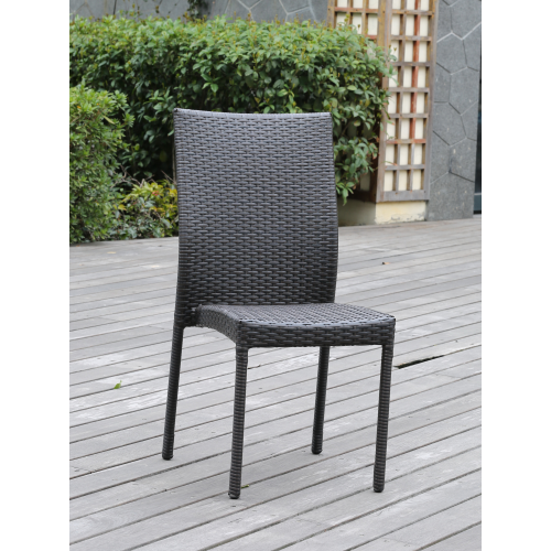chaise fauteuil mod Mafalda en polirattan marron sans coussin cm 57x45x92h