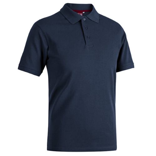 Myday Fox dark blue polo shirt with short sleeves and three buttons in 100% pique cotton