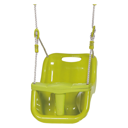 Seduta protetta per altalena anticaduta età compresa tra 6 e 24 mesi portata max. 15 kg in plastica con ganci e corda per esterno